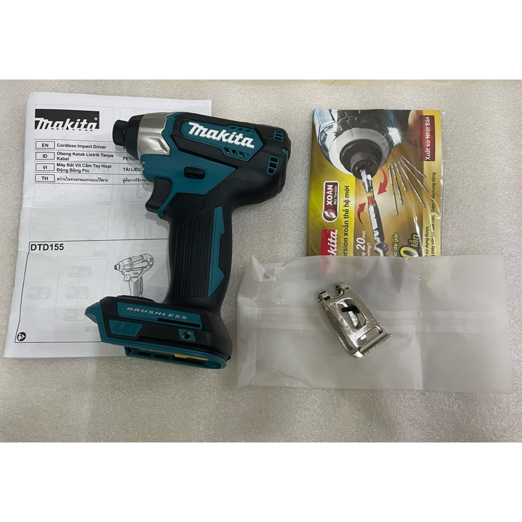 Máy bắn vít Makita DTD155Z-18V.BL motor. Mới 100%