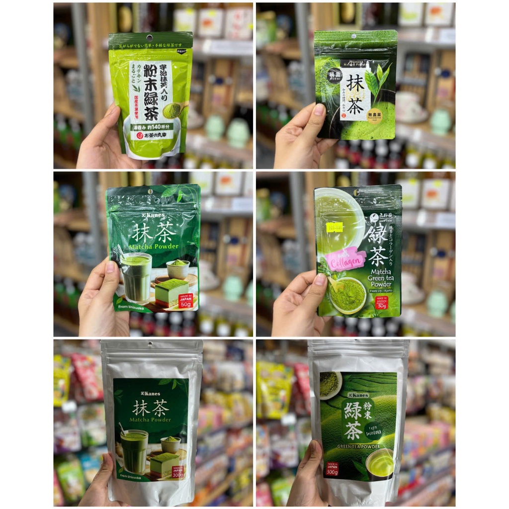 Bột trà xanh matcha nội địa Nhật Uji, Kanes,..