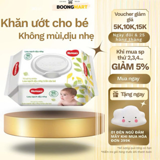  Khăn ướt Huggies Không Mùi 80 tờ cho bé sơ sinh,lau sạch 99% vi khuẩn 