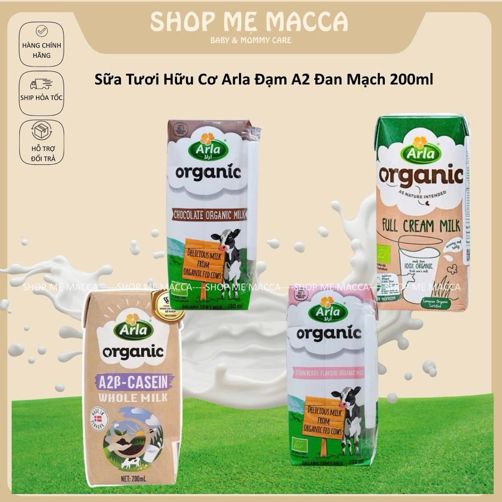 Sữa Nước Arla Organic A2β-Casein Whole Milk – 200ml