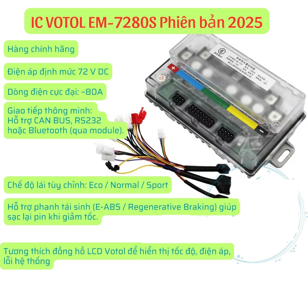 IC VOTOL 7280S tự học 2025 – Bộ điều tốc thông minh cho xe máy điện