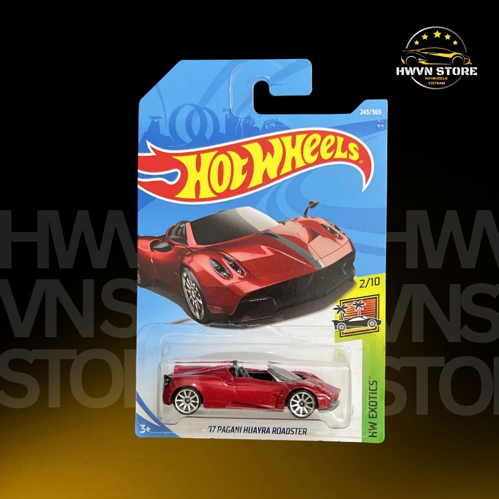 Xe mô hình Hotwheels Pagani Huayra Roaster màu đỏ