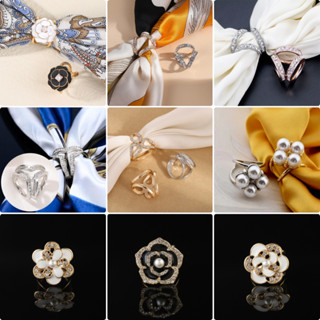  Khuy Cài Khăn Lụa Đa Năng - Tag Cài Nhanh 3 Vòng Tròn | Chất Liệu Kim Loại Dễ Phối Đồ Cho Hồi Giáo 