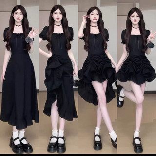   có bigsize  đầm rút dây mặc được nhiều kiểu tay ngắn dáng xoè minisize bigsize 