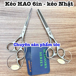 ✅HAO Kéo Cắt Tóc HAO 6.0 - Kéo Nhật Cao Cấp 6 Inches Thép S440C Độ Cứng 62HRC Chất Liệu Thép Nhật Không Gỉ Sáng Bóng