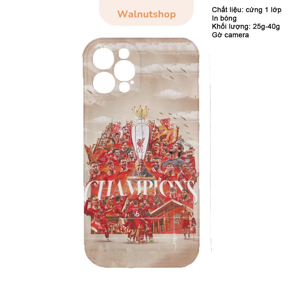 Ốp lưng Liverpool Champions 2025 - Ốp lưng bóng đá CLB Liverpool - The Kop - The Red - You never wal
