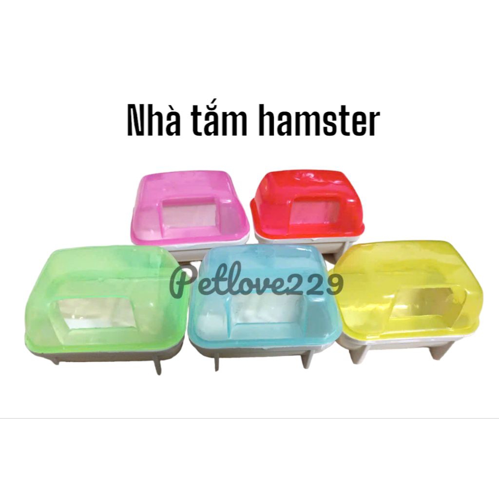 Nhà tắm nhỏ cho hamster chất liệu nhựa nhiều màu sắc