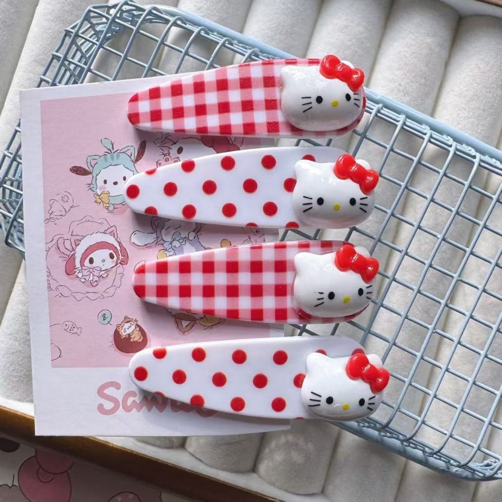 🎀 KẸP TÓC NỮ PHONG CÁCH DỄ THƯƠNG – HỌA TIẾT MÈO SIÊU CUTE 🎀