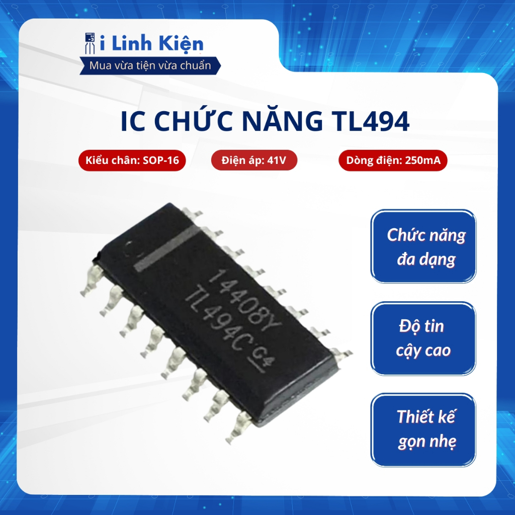 Ic chức năng TL494 TL494CDR SOP-16 chính hãng TI chất lượng cao
