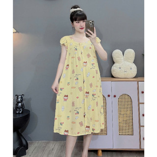 Váy lanh bầu siêu mát