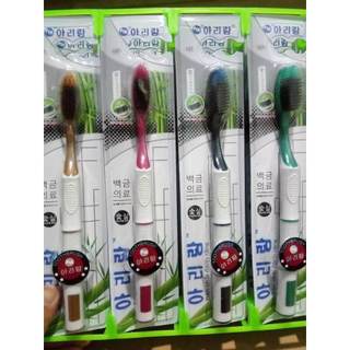 [Một cây] bàn chải than tre Hàn Quốc – lông mềm, sạch răng, bảo vệ nướu