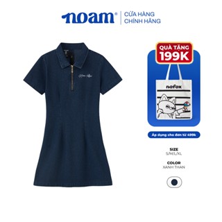  Váy Polo nữ NOAM Denim Grove Dáng Ôm Body ngắn Chất liệu denim cao cấp - Màu xanh 