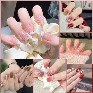 Móng giả , Móng Tay Giả , Nail Box Nail Thiết ké bộ 24 móng tặng kèm keo dán móng