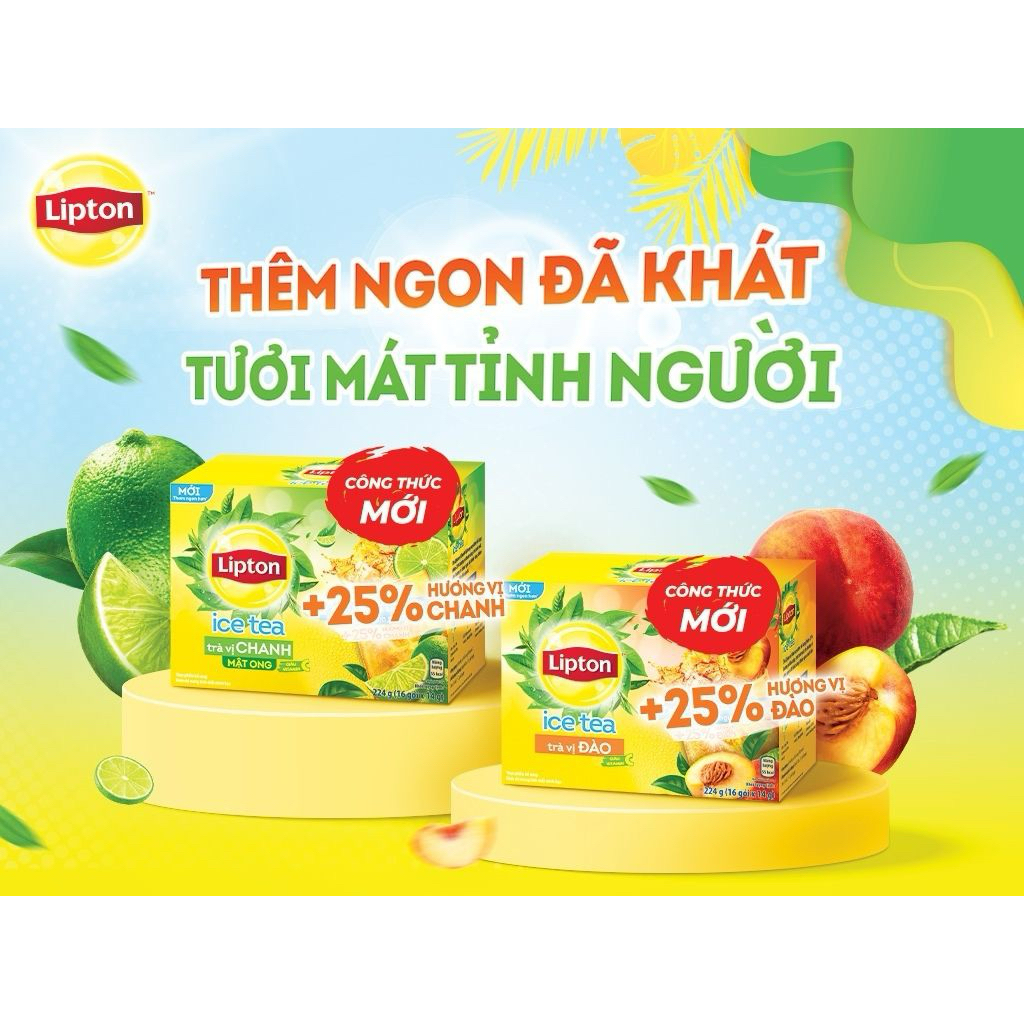 [COM BO 5 Hộp]Trà Lipton vị Đào (l