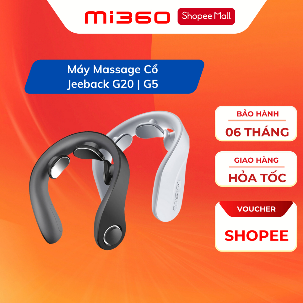 Máy Massage Cổ Thông Minh Xiaomi Jeeback G5 | G20 ✅ 4 Chế Độ 8 Cường Độ Massage ✅ Hàng Chính Hãng