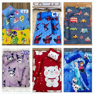 Bộ chăn gối cho bé đi học mầm non có ruột gối 0-5 tuổi