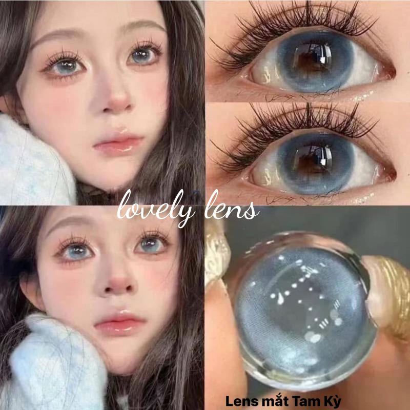 LENS Kính Áp Tròng Mẫu Tây Venus Blue Giãn 14.5mm - Lens Cheese Xanh Biển LOVELY LENS