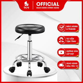  Ghế Xoay đệm Tròn 360 Độ Đa Năng có Nâng Hạ- Ghế Spa Quầy Bar Phòng Ăn  Chịu Lực Tốt 