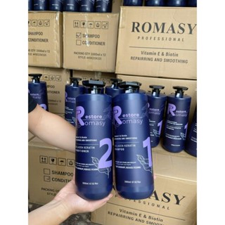  Cặp Dầu Gội Xả Romasy Repair 2000ml. Phục Hồi Làm Phồng Tóc Ngăn Ngừa Tóc Gãy Rụng 