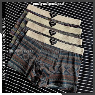 Quần sịp đùi nam, quần lót nam boxer nam tính lịch lãm trẻ trung chất vải cotton mềm mịn mát thấm hút tốt WIND THỔ CẨM