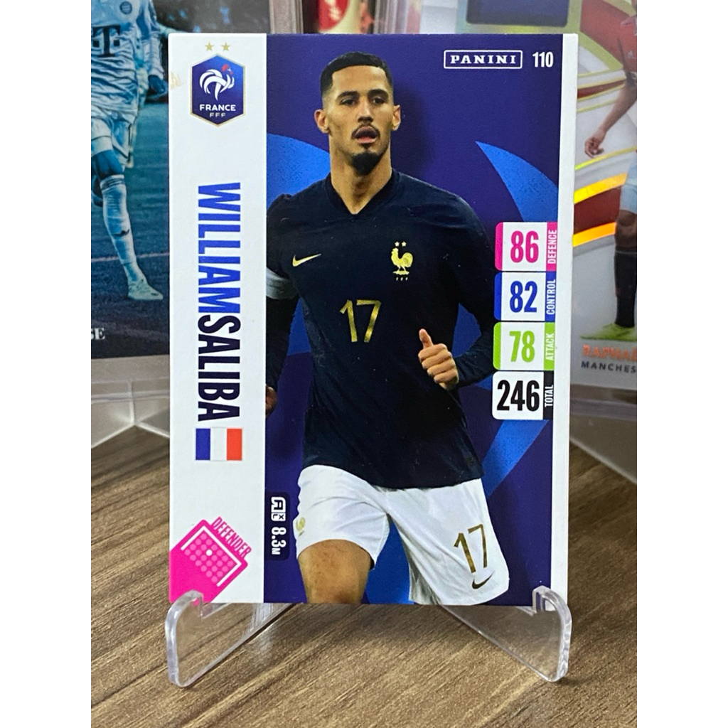 Thẻ cầu thủ William Saliba Panini Andrenalyn 2024 France #110