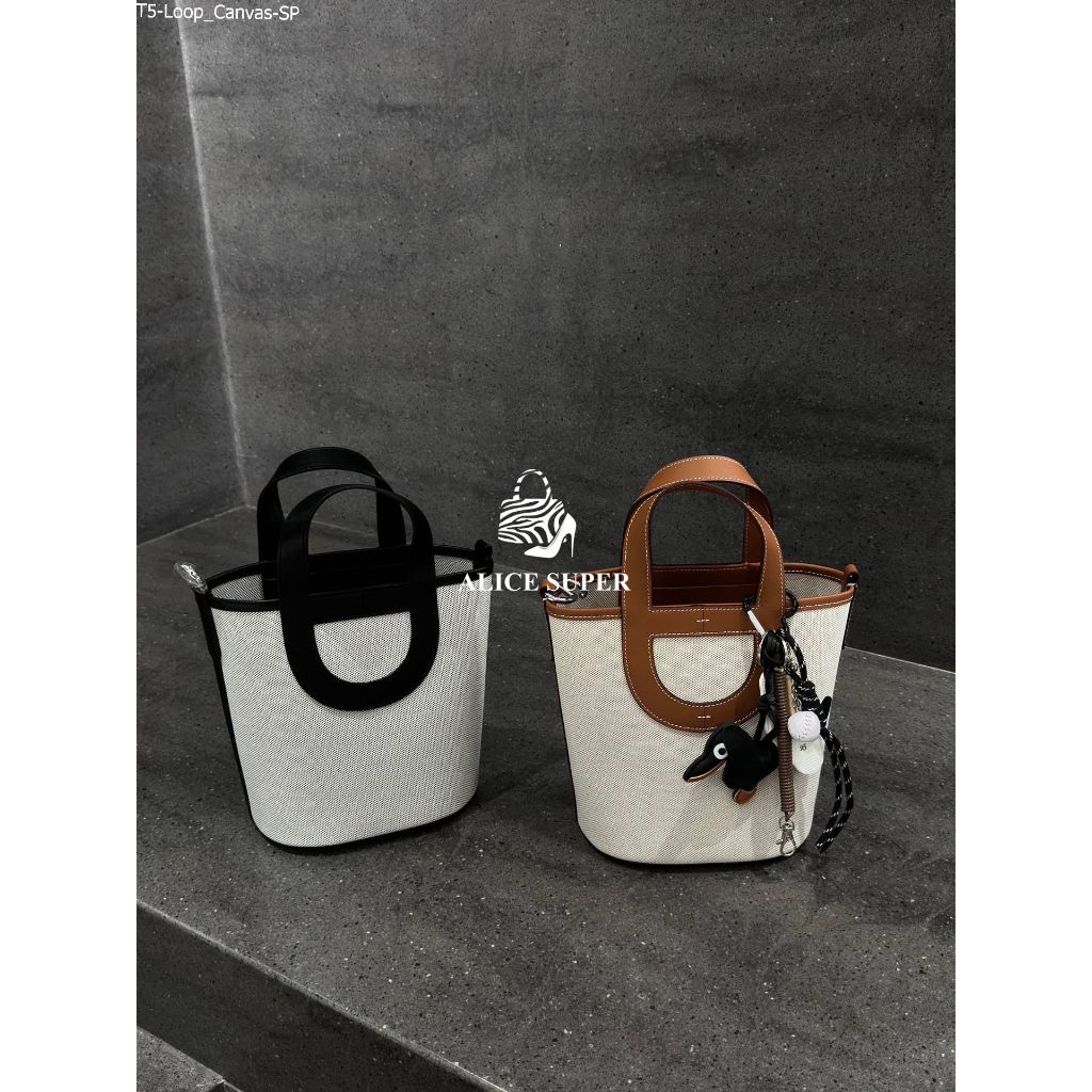Hm LOOP Super [4 MÀU] Size 18cm, da Canvas- Túi xách nữ da thật cao cấp Full Box [T5-Loop_Canvas-SP]