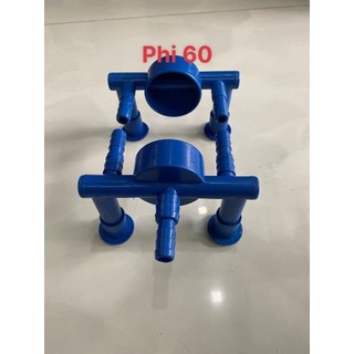 chân oxy phi 60 ph 90 4 chân đế oxy lắp ống nano tạo oxy ao tôm hồ cá F60 - f90 ( 1 cặp nhựa tốt)
