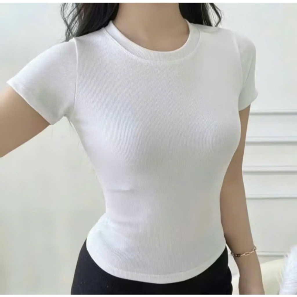 ÁO THUN TĂM CỔ TRÒN (COMBO 3 ÁO NỮ CỔ TRÒN)ÔM BODY  TÔN DÁNG | BigBuy360 - bigbuy360.vn