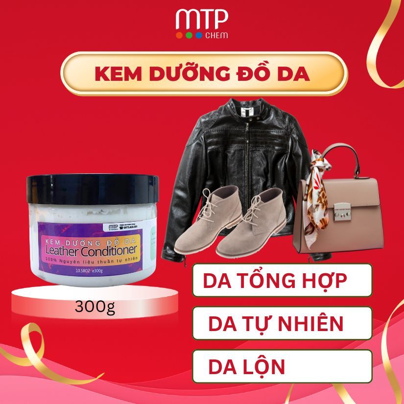 Kem dưỡng đồ da làm mềm, phục hồi đồ da, giày da, túi da, áo da, 300g