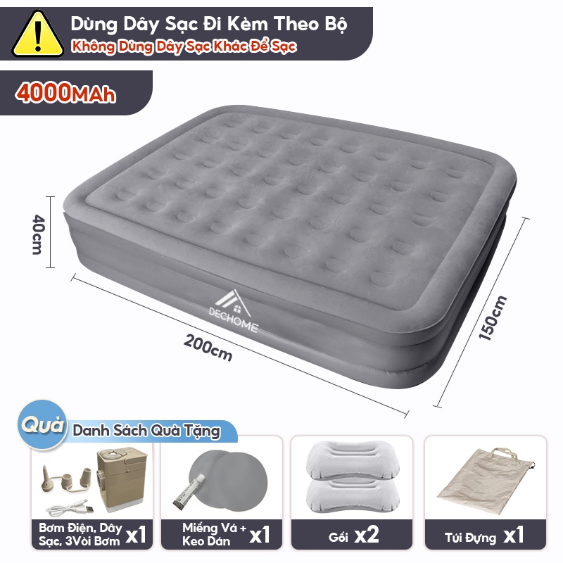 🔥Không bị rò rỉ khí 🔥Nệm hơi đệm hơi gấp gọn 1-3 người Quà máy bơm điện cho gia đình phòng ngủ