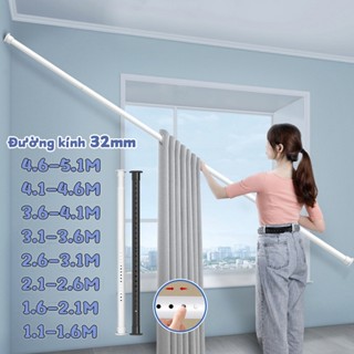 Thanh treo rèm không cần khoan đục 110-510cm thanh treo quần áo không cần khoan ,thanh treo đa năng 3,2cm