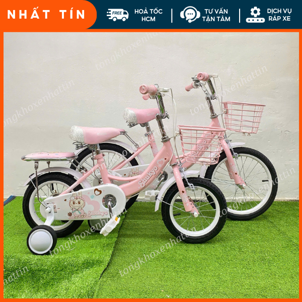 [Hoả tốc HCM] Xe đạp trẻ em SHUKYO LABUBU 12-20inch, Xe đạp bé gái dễ thuơng đủ size từ 2-10 tuổi