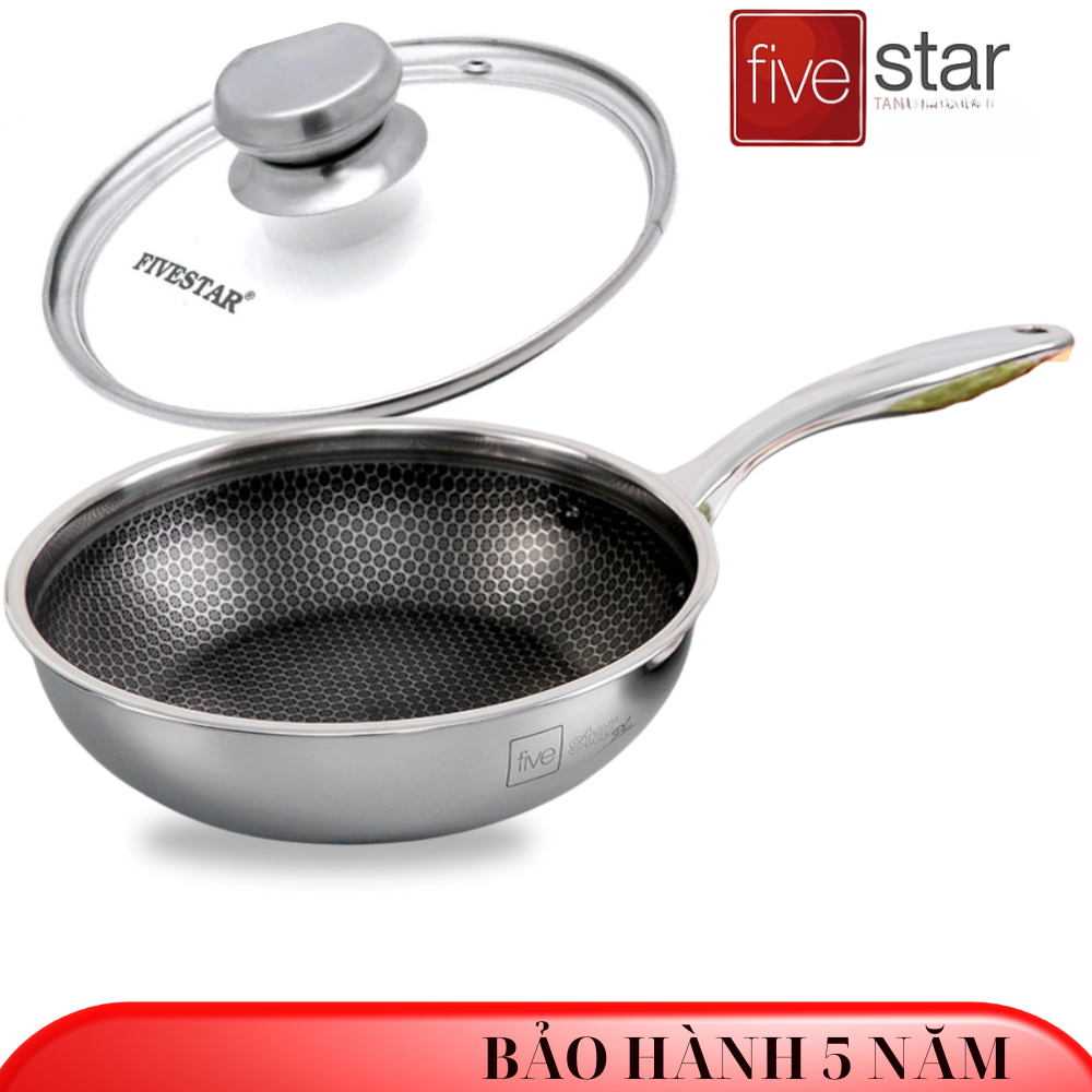 Chảo chống dính BlackCube Fivestar 16, 20, 22, 24, 26, 28 cm. Chảo chống trầy tổ ong Black Cube dùng