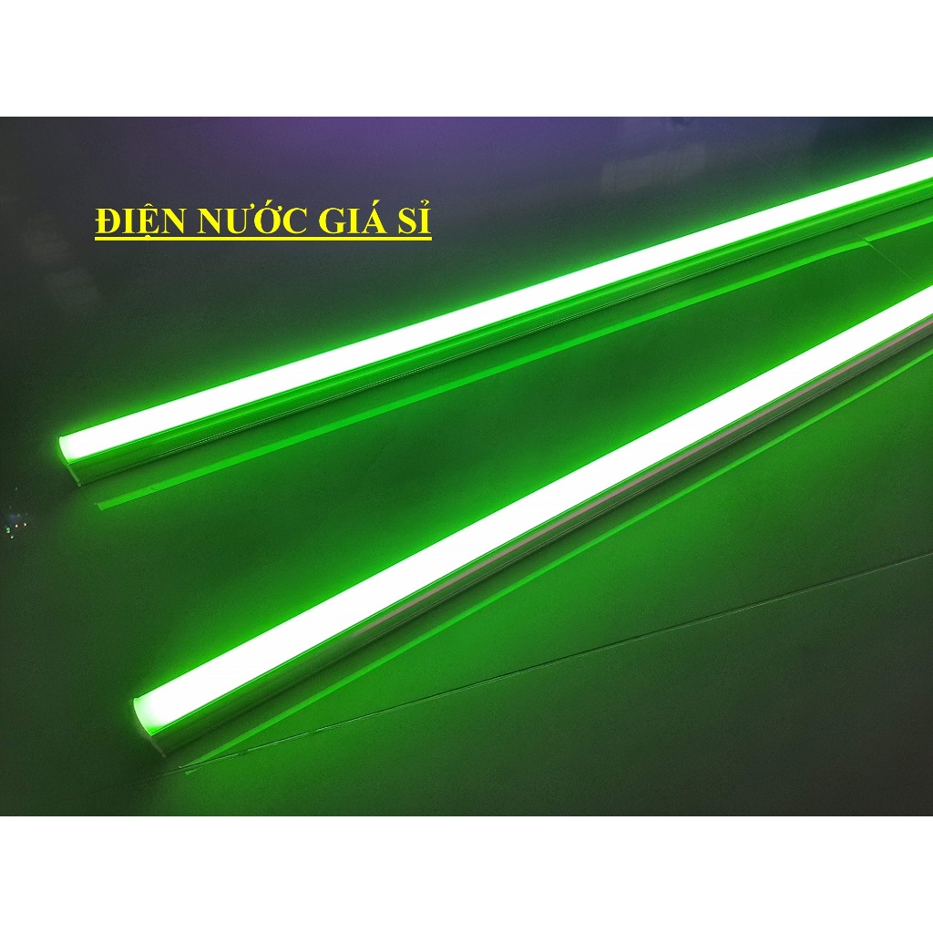 Đèn led tuýp nhựa T5 dài 1m2 liền máng màu xanh lá, dùng trang trí tủ kính, hắt trần (đặt mua từ 2 s