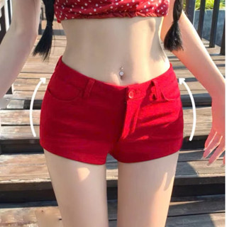  Quần short jean nữ cạp trễ quần short jean nữ siêu ngắn quần short đùi SHORTSHOP  QTrON  