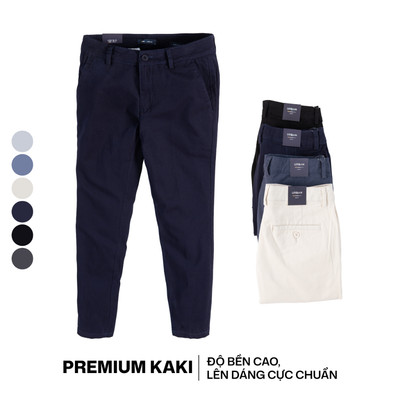Quần Dài Kaki Nam Urban Vải Kaki Cao Cấp Độ Bền Cao, Co giãn nhẹ Bền Màu Phom Slim Không Ôm NO.3134