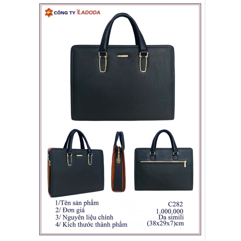 Cặp cán bộ C282 khóa số chính hãng Ladoda