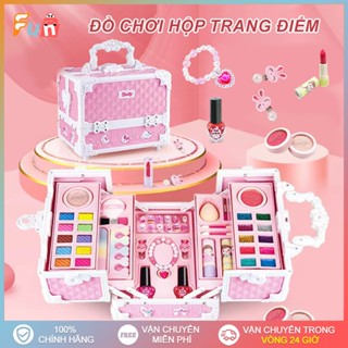 Đồ Chơi Hộp Trang Điểm Bé Gái - Bộ Dụng CụĐầy Đủ Chi Tiết Mỹ Phẩm Cao Cấp Dành Cho Bé