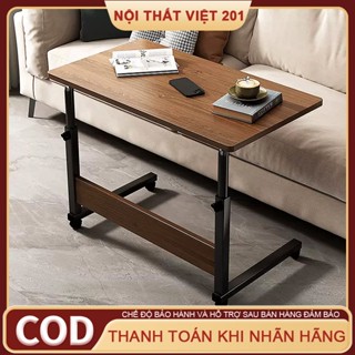 Bàn Học Cạnh Giường Bàn Làm Việc Điều Chỉnh Được 90CM Bàn Nâng Chiều Cao Thiết Kế Bánh Xe Tiện Lợi