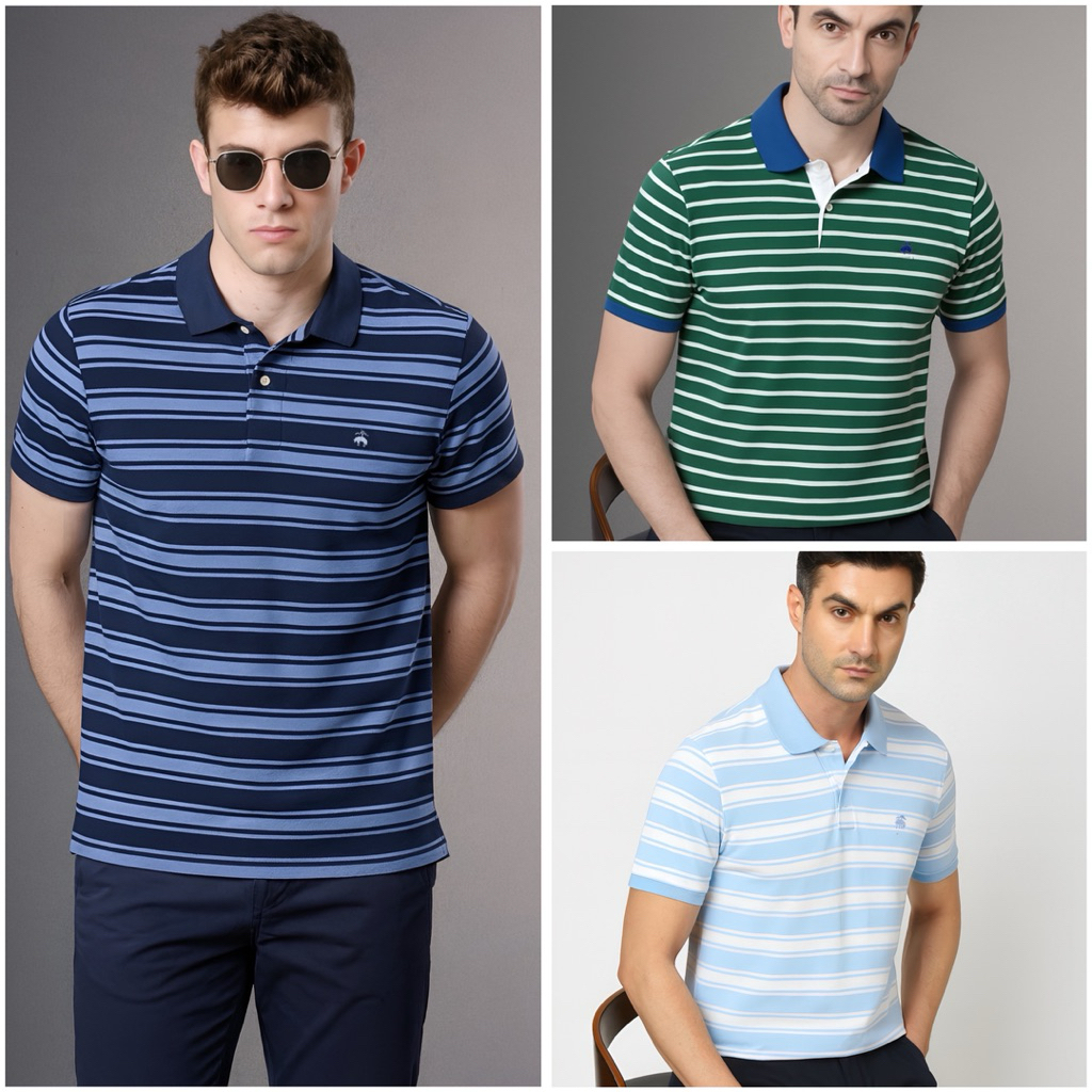 Áo Polo Nam Brooks Brothers Slim-Fit Stretch Cotton Pique Stripe Polo