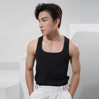 Áo ba lỗ nam Verationo cổ vuông chất zip cotton thoáng mát, thấm hút mồ hôi tốt