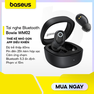 Tai Nghe Bluetooth Baseus WM02 Chính Hãng – Nhỏ Gọn | Bluetooth 5.3 | Pin Trâu 25H | App Điều Khiển | Mic Rõ Nghe Cực Đã