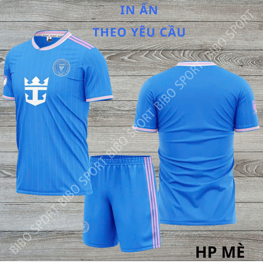 Quần Áo Bóng Đá Miami xanh Biển - Vải Mè HP – In Tên Số Theo Yêu Cầu BIBO SPORT