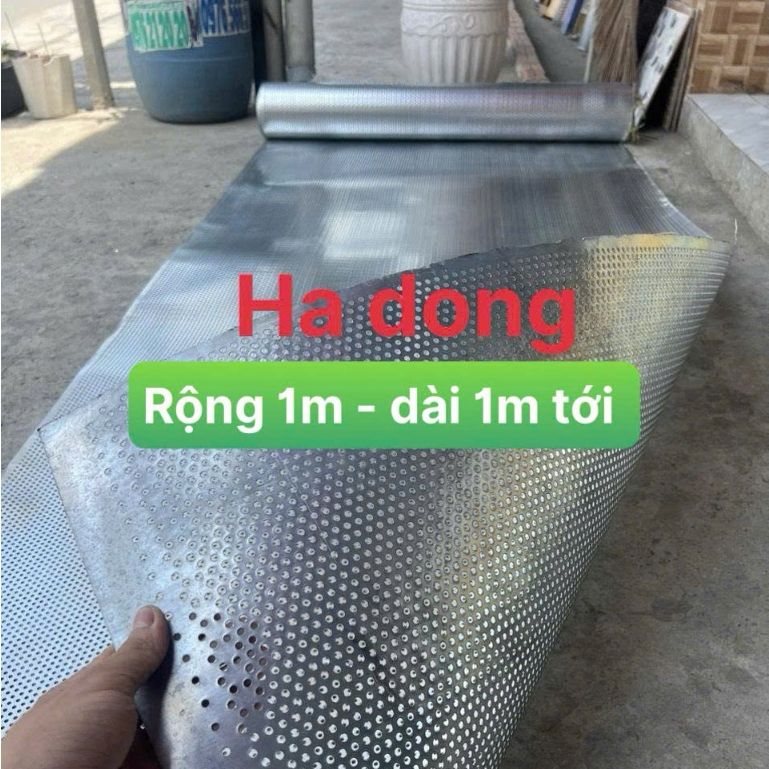 ( Khổ cao 1m - dài cắt 1m ,2m…) Tôn lỗ mạ kẽm , tôn đục lỗ mạ kẽm ,lưới ruồi kẽm chống rỉ - lỗ 4 li