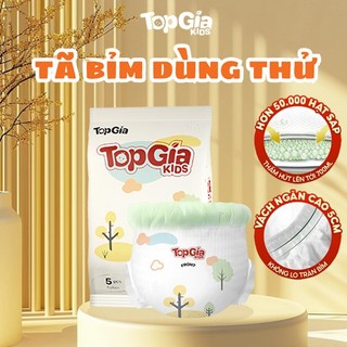   2 hoặc 5 Miếng dùng thử bỉm TOPGIAKIDS an toàn cho trẻ thấm hút khô thoáng full size 