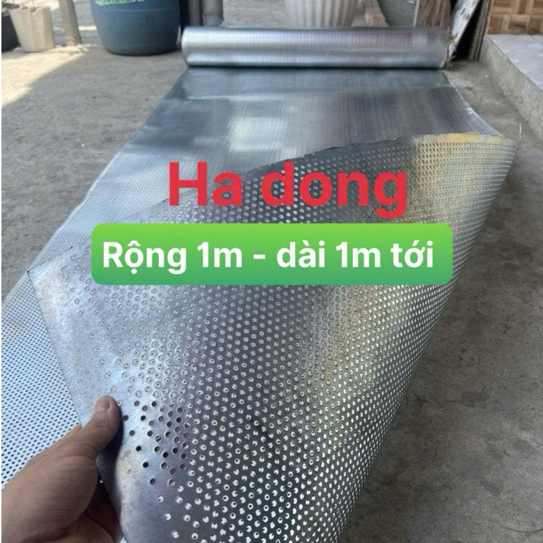 ( Khổ cao 1m - dài cắt 1m tới ) Tôn lỗ mạ kẽm , tôn đục lỗ mạ kẽm ,lưới ruồi kẽm chống rỉ - lỗ 4 li