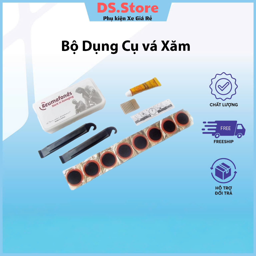 Bộ Vá Săm Xe Đạp Đầy Đủ 13 Chi Tiết - Vá Xe Đạp Chuyên Dụng