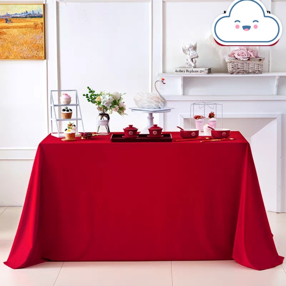 Khăn Trài Bàn Lễ Tân, Bàn Họp Hội Nghị Vải Nhung Decor Trung Thu, Trang Trí Đám Cưới Anhome KX-01
