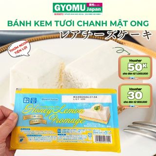 (HÀNG ĐÔNG) Bánh lạnh kiểu phô mai chanh mật ong/ vị dâu tây/matcha/custard/vị hạt dẻ - GYOMU JAPAN