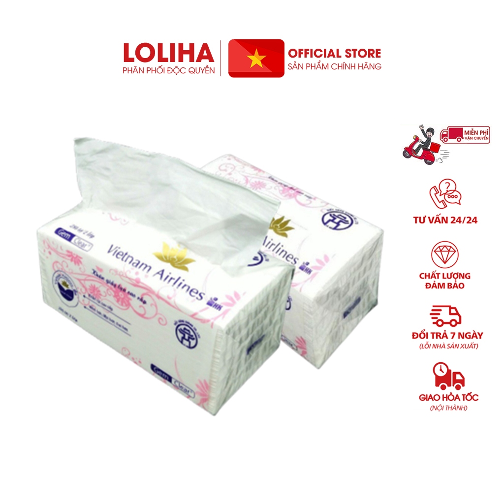 ⛔FREESHIP⛔ Combo 5 Set 10 gói giấy ăn rút lụa Vnair